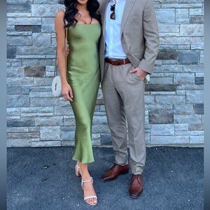 SNDY green strapless dress